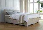 ACTIE! Boxspring Andorra 140 200 Beige, Verzenden, Beige, Nieuw, 140 cm