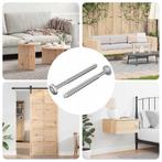 vidaXL Houten Schroeven 2 pcs Zilver M6 x 70 mm Staal, Doe-het-zelf en Verbouw, IJzerwaren en Bevestigingsmiddelen, Verzenden
