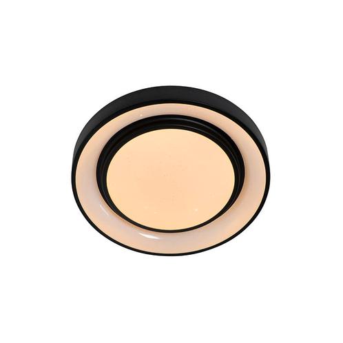 Smart moderne plafondlamp zwart 38 cm incl. LED en RGB -, Huis en Inrichting, Lampen | Plafondlampen, Nieuw, Kunststof