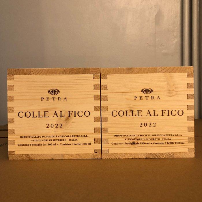 2022 Petra, Syrah Colle Al Fico - Toscane DOCG - 2 Magnums, Verzamelen, Wijnen