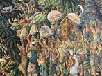 Balinees schilderij door Wj. Olig - 100 x 140 cm - Indonesië