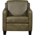 Leren fauteuil Smart - Granada Moss (olijf/groen) - Poten, Nieuw, Ophalen of Verzenden, Bohemian, Eigentijds, Modern, Retro, 50 tot 75 cm
