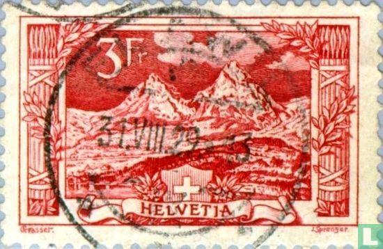 Zwitserland - Mythen, Schwyz en Brunnen - 1918, Postzegels en Munten, Postzegels | Europa | Zwitserland, Postfris, Verzenden