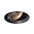 Moderne inbouwspot zwart GU10 AR111 rond trimless - Oneon, Nieuw, Metaal of Aluminium, Modern