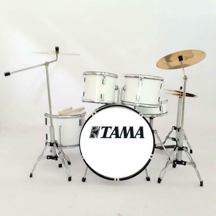 Miniatuur decoratief Tama wit drumstel, Verzamelen, Muziek, Artiesten en Beroemdheden, Overige typen, Nieuw, Ophalen of Verzenden