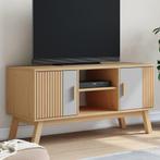vidaXL Tv-meubel OLDEN 114x43x57 cm grenenhout grijs en, Huis en Inrichting, Kasten | Televisiemeubels, Verzenden, Nieuw, Grenenhout