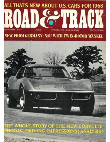 1967 ROAD AND TRACK MAGAZINE OKTOBER ENGELS beschikbaar voor biedingen