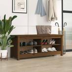 vidaXL Schoenenbank 110x38x45,5 cm massief grenenhout, Huis en Inrichting, Verzenden, Nieuw