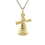 Gouden vintage molen hanger met parelmoer 14 kt, Ophalen of Verzenden, Nieuw