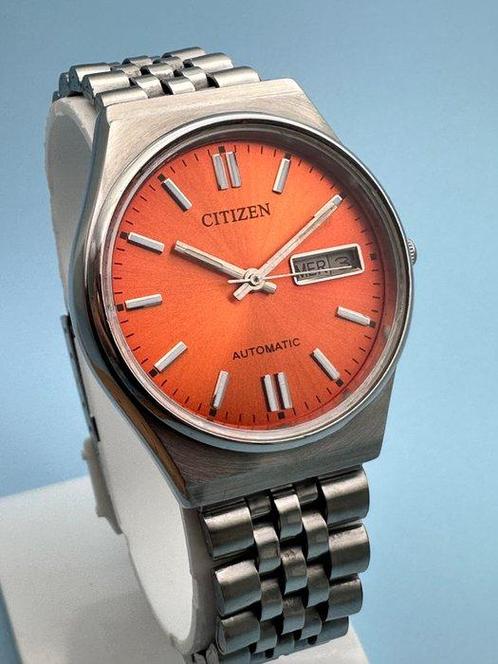 Citizen - Sunburst Orange Dial - Cal. 8200 Automatic Vintage, Sieraden, Tassen en Uiterlijk, Horloges | Heren