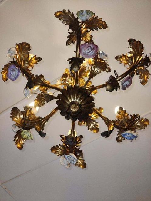Kroonluchter - Verguld messing, Antiek en Kunst, Curiosa en Brocante