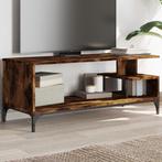 vidaXL Tv-meubel 102x40x41 cm hout en gepoedercoat staal, Verzenden, Nieuw, Overige houtsoorten
