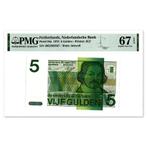 5 Gulden Vondel 1973 PMG 67, Verzenden