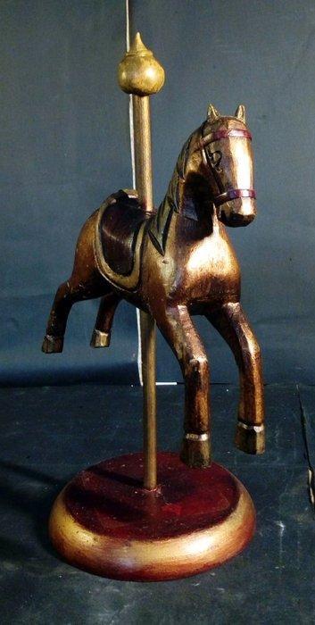 Figuur - Caballo Carrusel 34 cm - Gekleurd hout, Antiek en Kunst, Curiosa en Brocante