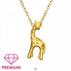 Ketting Giraffe - 925 Sterling zilver - Gold plated, Nieuw, Goud, Zilver, Met hanger