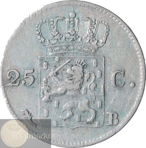 Nederland. Willem I. 25 Cents 1828 Brussel, Postzegels en Munten, Munten | Nederland