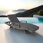Wicker ligbed Océane met aluminium frame - grijs, Tuin en Terras, Verzenden, Nieuw