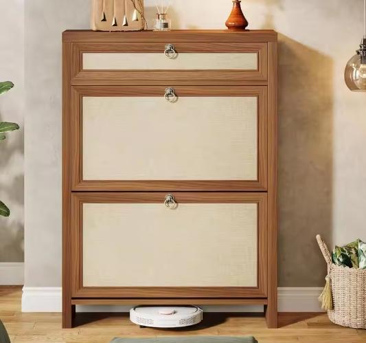 Schoenenkast met 2 Klapladen – Smal Schoenenrek voor Hal, Huis en Inrichting, Kasten | Schoenenkasten, Nieuw, Verzenden