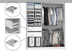Kledingkast zwart licht eiken 158 cm breed met spiegel en..., Huis en Inrichting, Kasten | Kledingkasten, Met lade(s), 150 tot 200 cm