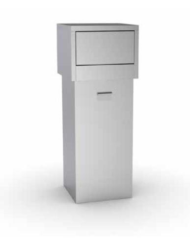 RVS Afvalbak | 80 Liter | Met Klapdeksel, Zakelijke goederen, Horeca | Keukenapparatuur, Verzenden