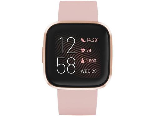 Fitbit Versa 2 - Smartwatch - Spraakbediening en, Huis en Inrichting, Woonaccessoires | Overige, Zo goed als nieuw, Verzenden