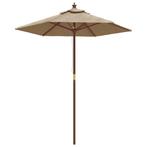Grote Tuinparasol - Retourdeal - 196x231cm, Taupe, Ophalen of Verzenden, Nieuw, 1 tot 2 meter, Stokparasol
