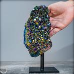 Zeer zeldzame regenboogaura-amethist - kwarts op stand-, Verzamelen, Mineralen en Fossielen