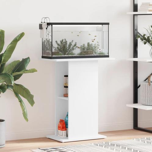 vidaXL Aquariumstandaard 60,5x36x72,5 cm bewerkt hout wit, Dieren en Toebehoren, Overige Dieren-accessoires, Nieuw, Verzenden