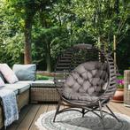 TRUUSK Papasan Tuinstoel 2 Manden Kussen Ovaal Loungestoel O, Verzenden, Nieuw
