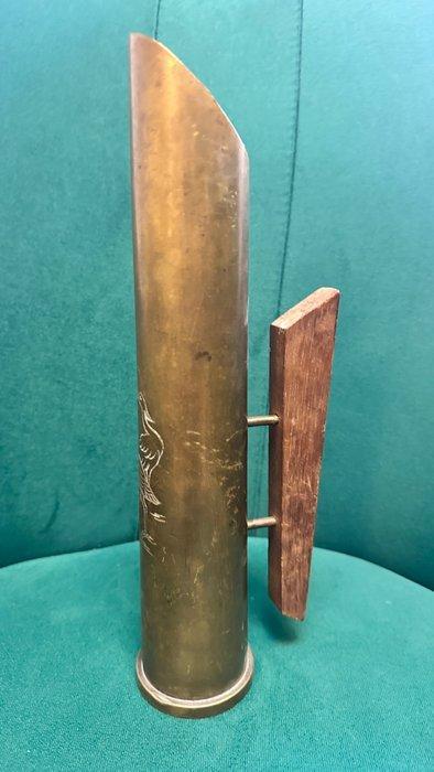 Eenbloemige vaas - brons - Dijkkunstvaas, Antiek en Kunst, Curiosa en Brocante