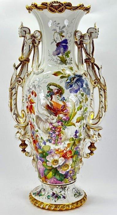 Vaso Anfora Biansato 64 cm - Decoro Trionfo della Musica, Antiek en Kunst, Antiek | Glas en Kristal