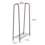 [en.casa] Kledingrek Hvorslev met 1 plank 144,5x89x32,5 cm z, Verzenden, Nieuw