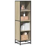 vidaXL Boekenkast 40x35x139 cm bewerkt hout sonoma, Huis en Inrichting, Kasten | Boekenkasten, Verzenden, Nieuw, Overige houtsoorten