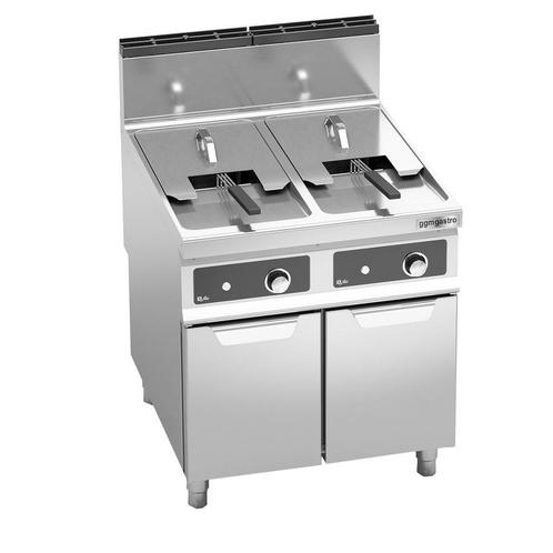 GGM Gastro | Dubbele friteuse op gas - 18+18 liter - 28 kW -, Witgoed en Apparatuur, Frituurpannen, Verzenden