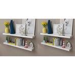 vidaXL Wandplanken 4 st 100 cm wit, Huis en Inrichting, Woonaccessoires | Wandplanken en Boekenplanken, Verzenden, Nieuw