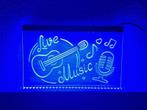 Live muziek neon bord lamp LED verlichting reclame lichtbak, Verzamelen, Verzenden, Nieuw
