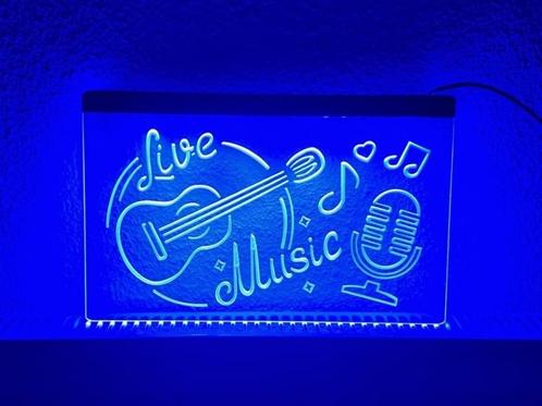 Live muziek neon bord lamp LED verlichting reclame lichtbak, Verzamelen, Merken en Reclamevoorwerpen, Nieuw, Verzenden