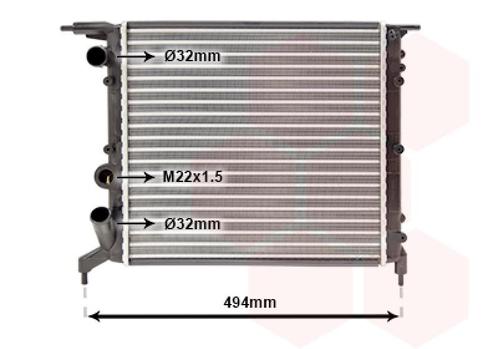 RADIATOR VOOR RENAULT 19 1992-1995 7700784040, Auto-onderdelen, Airco en Verwarming, Nieuw, Ophalen of Verzenden