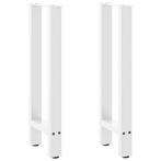 vidaXL Console tafelpoten 2 st 28x(72-73) cm staal wit, Verzenden, Nieuw