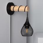 ACTIE: Wandlamp slaapkamer zwart Mona met stekker E27 FOIR, Huis en Inrichting, Lampen | Wandlampen, Nieuw, Verzenden