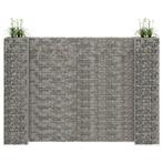 vidaXL Gabion plantenbak H-vormig 260x40x180 cm staaldraad, 100 cm of meer, Verzenden, Nieuw, Metaal