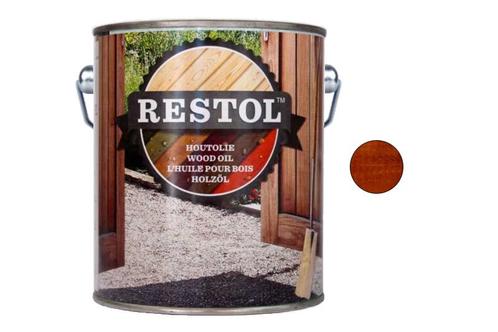 Restol Restol houtolie zijdeglans 2,5 liter, bruin, Doe-het-zelf en Verbouw, Verf, Beits en Lak, Nieuw, Verzenden
