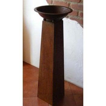 Roestige metalen sierzuil 1 m met diverse plantenbakken | Tu, Huis en Inrichting, Woonaccessoires | Wanddecoraties, Nieuw, Verzenden