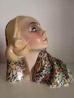 Essevi - Sandro Vacchetti - Art Deco - sculptuur, Volto di, Antiek en Kunst, Antiek | Glas en Kristal