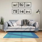 vidaXL Vloerkleed OVIEDO laagpolig 120x120 cm turquoise, Verzenden, Nieuw, Blauw