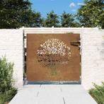 vidaXL Poort 85x75 cm boomontwerp cortenstaal, Verzenden, Nieuw