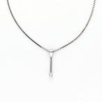 Ketting met hanger - 14 karaat Witgoud Diamant (Natuurlijk)