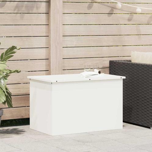 vidaXL Buitenopslagdoos Wit 80 x 50.5 x 50 cm Koudgewalst, Huis en Inrichting, Woonaccessoires | Kisten, Nieuw, Verzenden