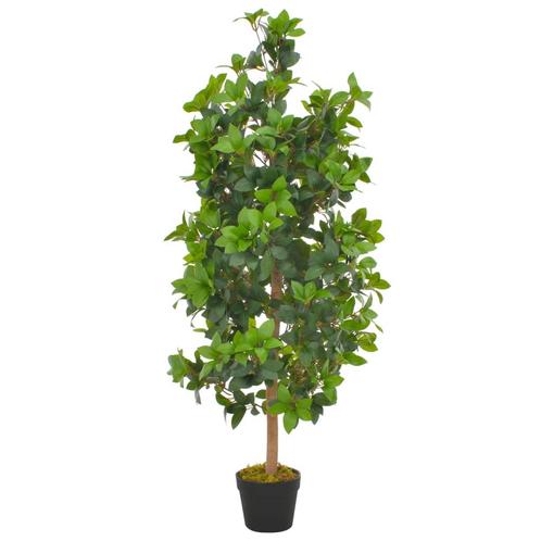 vidaXL Kunstplant met pot laurierboom 120 cm groen, Huis en Inrichting, Woonaccessoires | Kunstplanten en Kunstbloemen, Nieuw