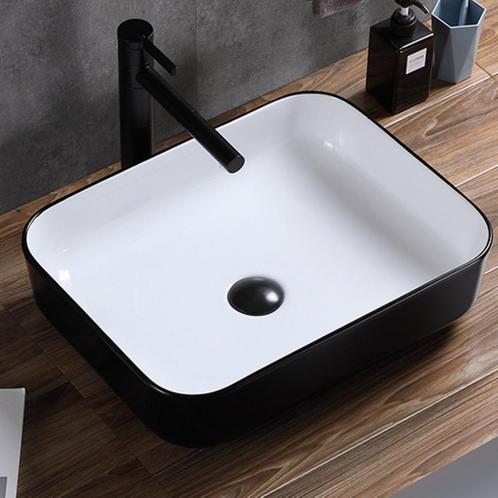 Opbouw Waskom Boss & Wessing Blitz 50x40x14 cm Wit met, Doe-het-zelf en Verbouw, Sanitair, Ophalen of Verzenden